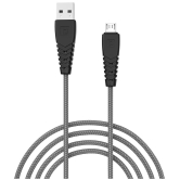 Portronics - Grey 3A USB Data Cable 1 Meter - Grey