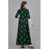 SIPET - Green Rayon Womens Flared Kurti ( Pack of 1 ) - None