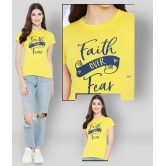 Fabflee - 100% Cotton Regular Yellow Womens T-Shirt ( Pack of 1 ) - None