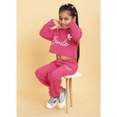 Trampoline Pink Cotton Blend Girls Top With Joggers ( Pack of 1 ) - None