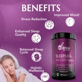 WishNew Wellness SLEEPEASE | 30 Veg Capsules | Advanced Sleep Formula | L-Theanine, Melatonin, Valerian, Ashwagandha | Deep Restful Sleep | Non-Habit Forming | 100% Vegetarian | Enhanced Relaxation