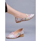 Shoetopia Silver Womens Ethnic Ballerinas - None