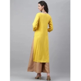 Janasya - Mustard Rayon Womens Straight Kurti ( Pack of 1 ) - None