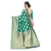 ofline selection Green Jacquard Saree - Single