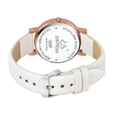 Septem Off White Leather Analog Womens Watch