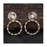 Sukkhi Trendy Circular Gold Plated Stud Earring For Women - Golden