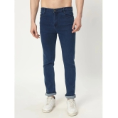 AngelFab Skinny Fit Cuffed Hem Mens Jeans - Blue ( Pack of 1 ) - None