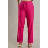 Doriya - Pink Cotton Blend Straight Womens Palazzos ( Pack of 1 ) - None