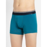 Mens Super Combed Cotton Elastane Stretch Solid Trunk with Ultrasoft Waistband - Celestial