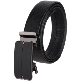 Zacharias - Black Leather Mens Casual Belt ( Pack of 1 ) - None