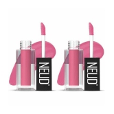 NEUD Matte Liquid Lipstick Combo Of Supple Candy and Oh My Coco With Two Lip Gloss Free