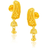 LUV FASHION Golden Drop Earrings ( Pack of 1 ) - Golden