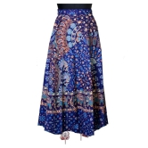 Rangun Cotton Pleated Skirt - Blue - 33-36