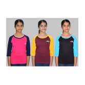 JILZ - Multi 100% Cotton Girls T-Shirt ( Pack of 3 ) - None