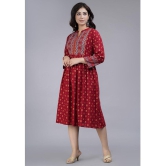 Smien - Maroon Rayon Women's Anarkali Kurti ( Pack of 1 ) - None