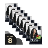 Nisha Black Hair Color Henna Conditioning Care silky & Shiny Soft Hair Natural Henna 25 g Pack of 8