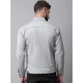 Rodamo Men Grey Denim Cotton Jacket with Patchwork