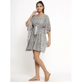 KIPEK - Grey Cotton Women's Nightwear Kaftan ( Pack of 1 ) - None