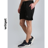 Mens 2IN1 Running Shorts-Black / L