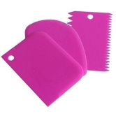 Pack Of 4_3 Pcs Plastic Dough Bench Scraper Cake Cutter (Color: Assorted) PID36331