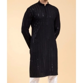 Black Sequin Embroidery Chikankari Kurta