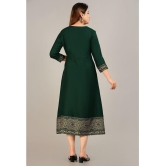 Smien - Green Rayon Womens A-line Kurti ( Pack of 1 ) - None