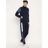 Wild West Navy Blue Fleece Regular Fit Striped Men''s Sports Tracksuit ( Pack of 1 ) - None