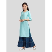 Aarika Sea Green Cotton Girls Kurta and Sharara Set ( Pack of 1 ) - None