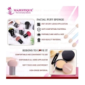 Majestique 2Pcs Set Powder Puff & Mushroom Head Sponge With Case, Makeup Foundation Sponge