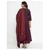 miravan Maroon Cotton Anarkali Kurti - - 3XL