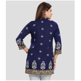 Meher Impex - Blue Crepe Womens Tunic ( Pack of 1 ) - None