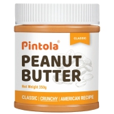 Pintola Classic Crunchy Unsweetened Peanut Butter, 350 Gm