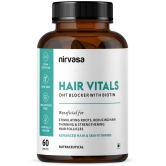 Nirvasa Hair Vitals DHT Blocker with Biotin Tablets, for Hair Growth and Hair Nourishing and Glowing Skin, enriched with Biotin (1 x 60 Tablets)