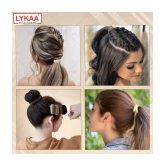 Lykaa Soft Cotton Stretchable rubber band hair ties ponytail holder Head band For Women -12 Pcs - Multi