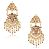 Gilher Present Beautiful Real look Traditional Jadau Earrings for Women And Girl. - Golden