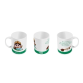 Indigifts Diwali Gift For Family & Friends Be like Saraswati Printed Green Coffee Mug 330 ml - Farewell Gift| House Warming Gift Items| Religious Gift Items| Gift for Family & Office Colleagues