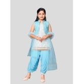 Aarika Sky Blue Silk Girls Patiala Kurta Set ( Pack of 1 ) - None