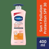 Vaseline Healthy Bright Sun + Pollution Skin Protection Spf 30 Body Lotion - + Vaseline Jelly Pa+++, 400 Ml