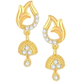 VIVASTRI Golden Drop Earrings ( Pack of 1 ) - Golden