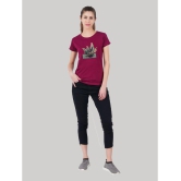 ferocious - Maroon Cotton Regular Fit Women's T-Shirt ( Pack of 1 ) - None