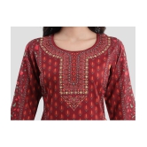 Meher Impex - Maroon Crepe Womens Tunic ( Pack of 1 ) - None