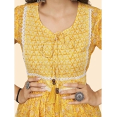 Vbuyz - Yellow Cotton Womens Fit & Flare Dress ( Pack of 1 ) - None