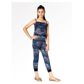 Naughty Ninos Girls Grey Floral Printed Jumpsuit - None