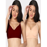 IN CARE LINGERIE - Multicolor Cotton Lightly Padded Women's Everyday Bra ( Pack of 2 ) - None