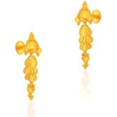 LUV FASHION Golden Jhumki Earrings ( Pack of 1 ) - Golden