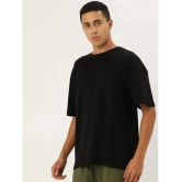 Bene Kleed Cotton Oversized Fit Solid Half Sleeves Mens T-Shirt - Black ( Pack of 1 ) - None