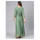 Alena - Green Viscose Women's Flared Kurti - S