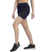 Solid Women Dark Blue Sports Shorts, Gym Shorts, Cycling Shorts, Running Shorts