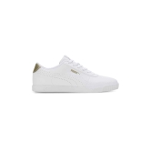 PUMA LADIES GOLD CARINA SLIM PERF LACE-UP SNEAKERS