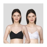 TCG - White Cotton Blend Non Padded Womens Everyday Bra ( Pack of 2 ) - None